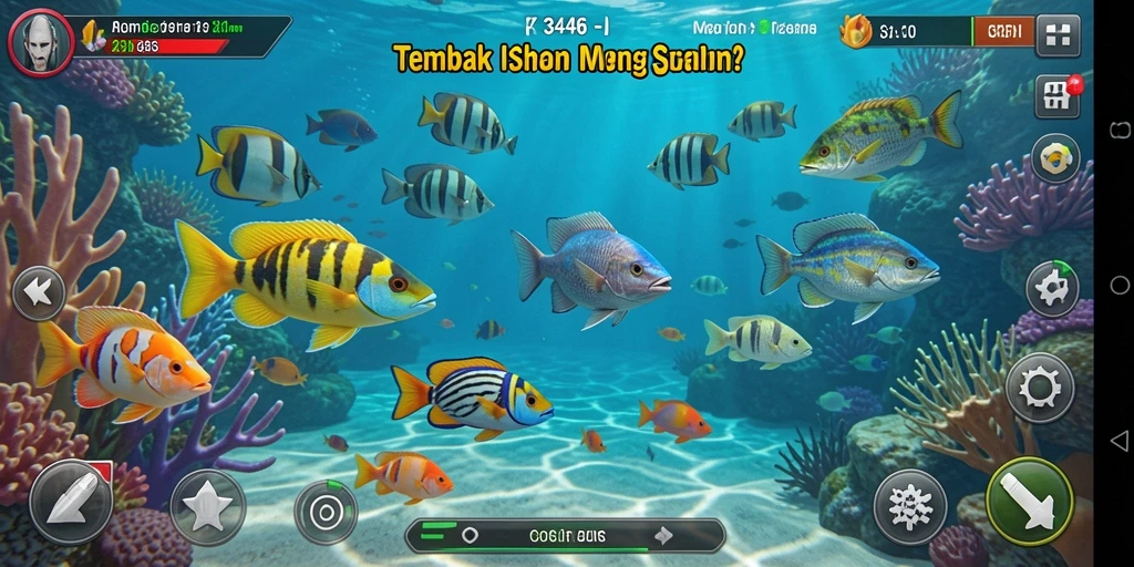 Gameplay seru Tembak Ikan yang penuh warna dan tantangan.