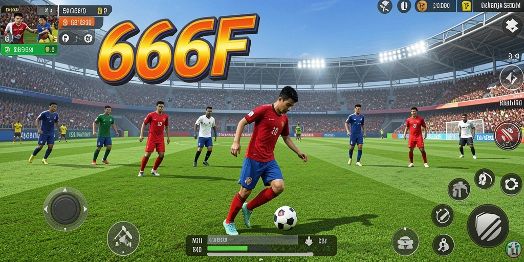 Screenshot utama 666FF menampilkan aksi seru dalam permainan olahraga.