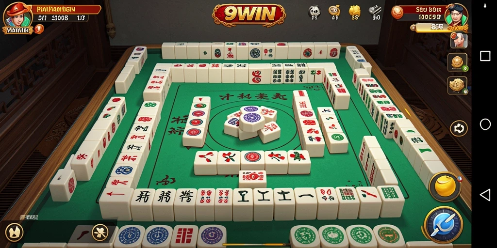 Screenshot gameplay Mahjong 9WIN dengan desain menarik dan intuitif.