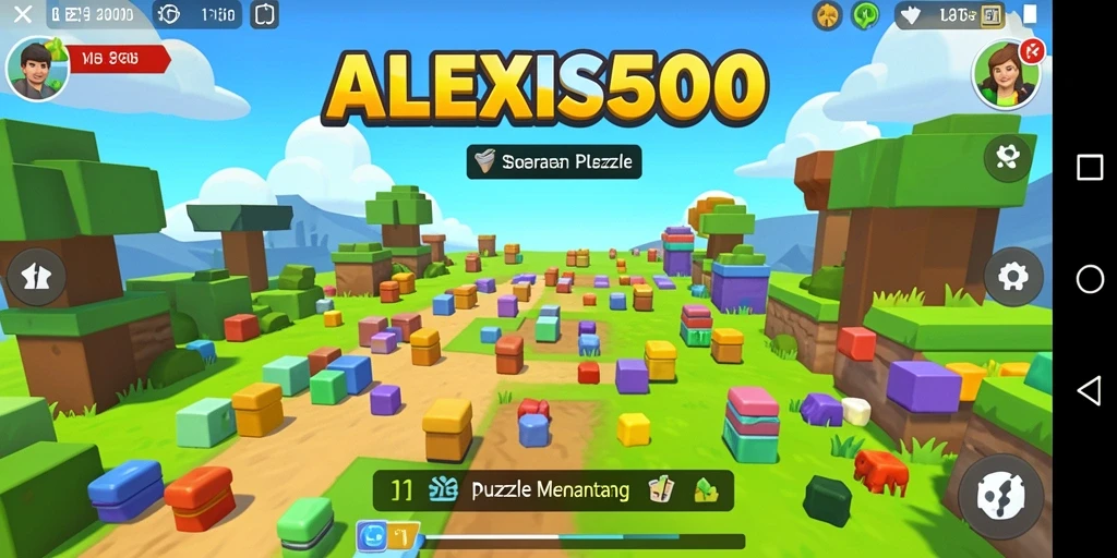 Screenshot utama ALEXIS500 menampilkan gameplay Puzzle yang menarik.
