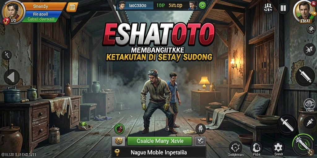 Screenshot menampilkan momen seram dalam gameplay ESHATOTO.