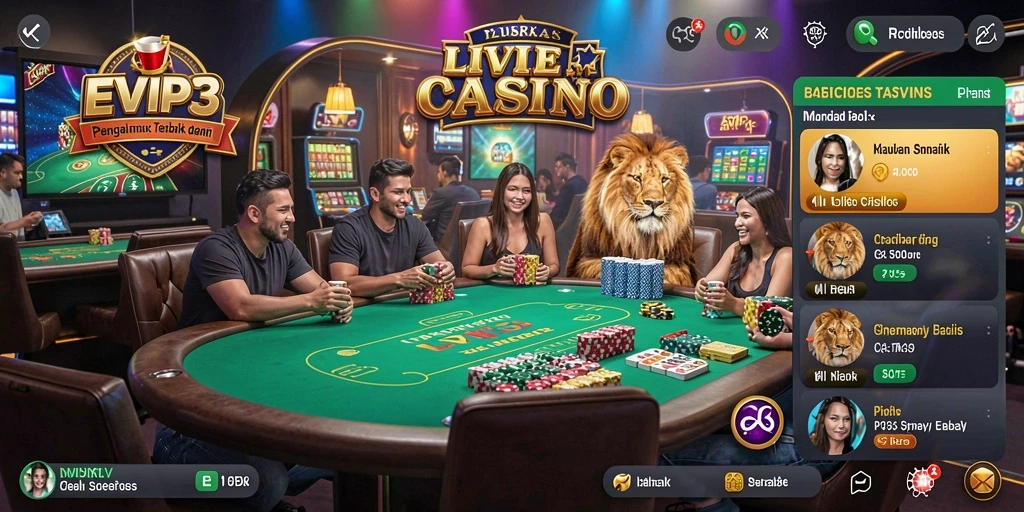 Gameplay Live Casino yang mendebarkan dan interaktif.