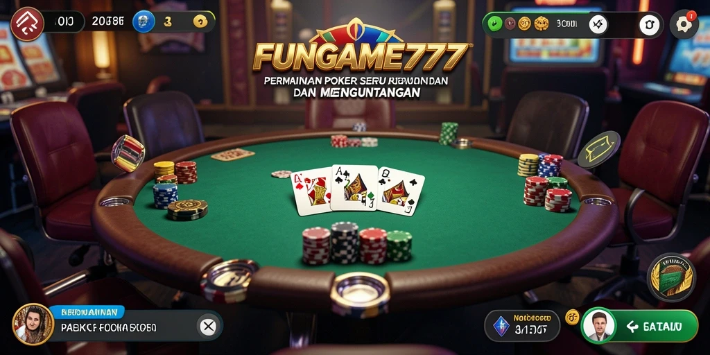 Gameplay poker yang seru dan interaktif di FUNGAME777.