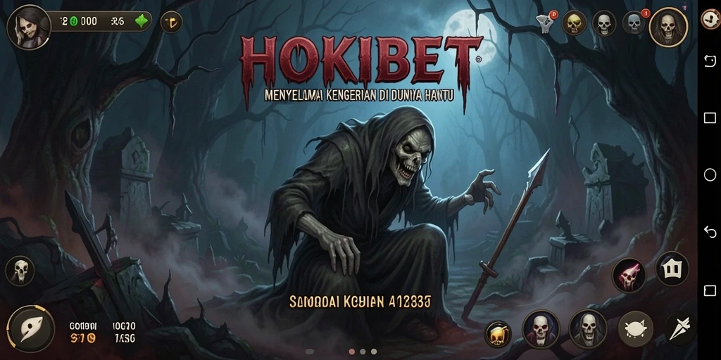 Tampilan gameplay HOKIBET yang menegangkan dan menyeramkan.