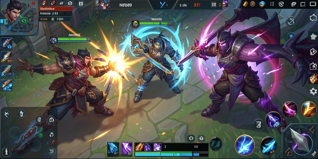 Gameplay seru dari IND89 yang menampilkan aksi tim di arena MOBA.