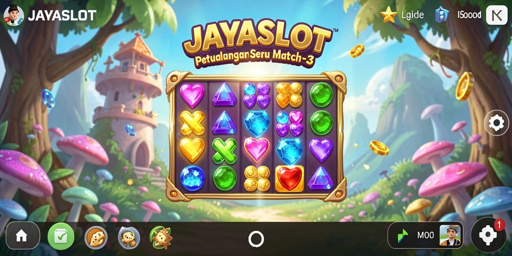Tampilan gameplay JAYASLOT yang menarik dalam genre Match-3.