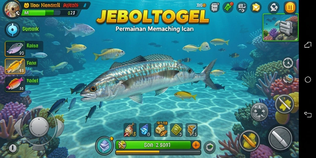 Screenshot JEBOLTOGEL menunjukkan momen seru memancing ikan.