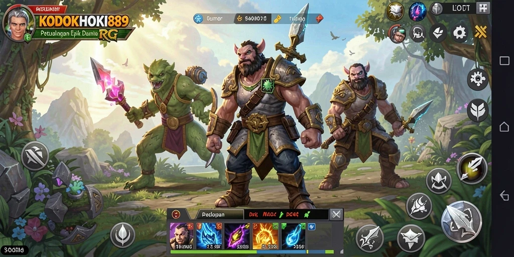Screenshot gameplay KODOKHOKI889 menampilkan aksi pertempuran yang seru.