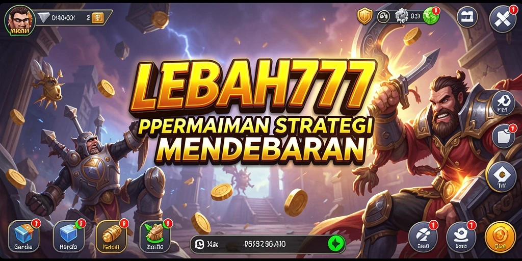 Screenshot gameplay LEBAH777 menampilkan pertarungan epik strategi.