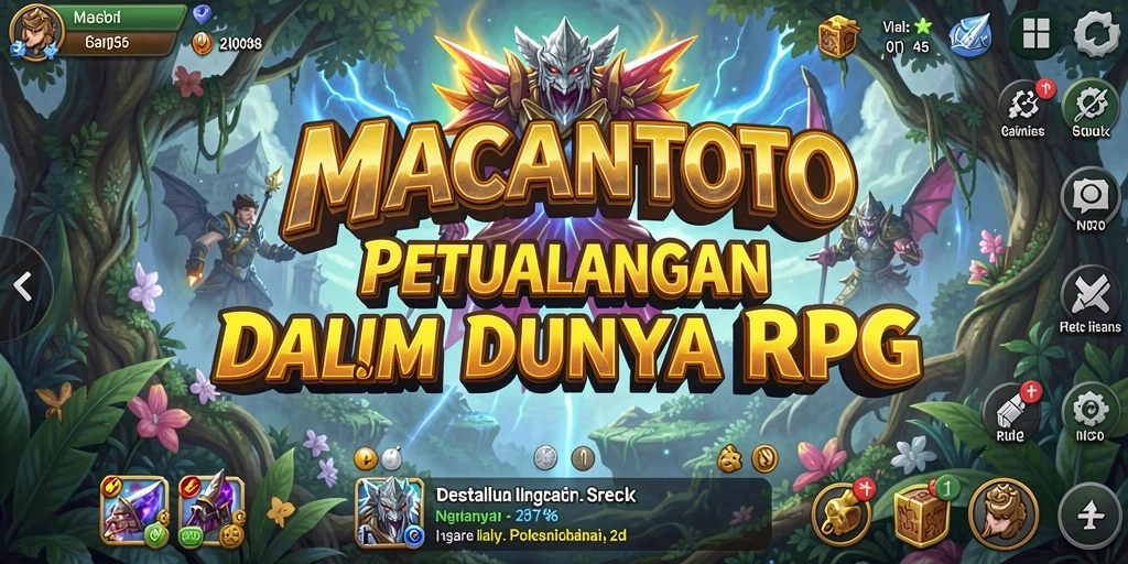 Tampilan aksi seru dalam gameplay RPG MACANTOTO.