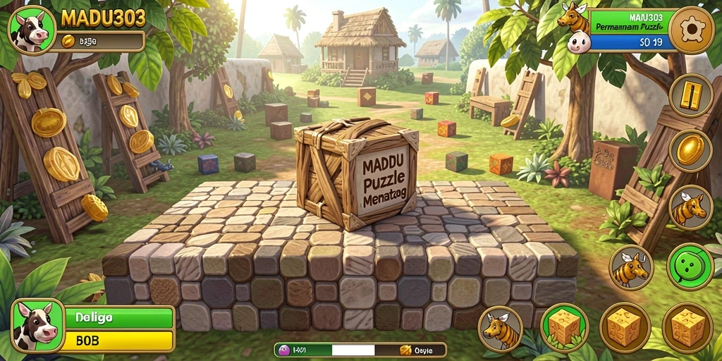Tampilan gameplay utama MADU303 yang menarik dan menantang.