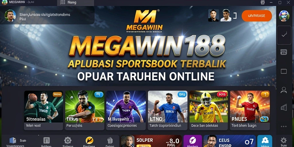 Tampilan antarmuka MEGAWIN188 dengan gameplay Sportsbook yang memukau.