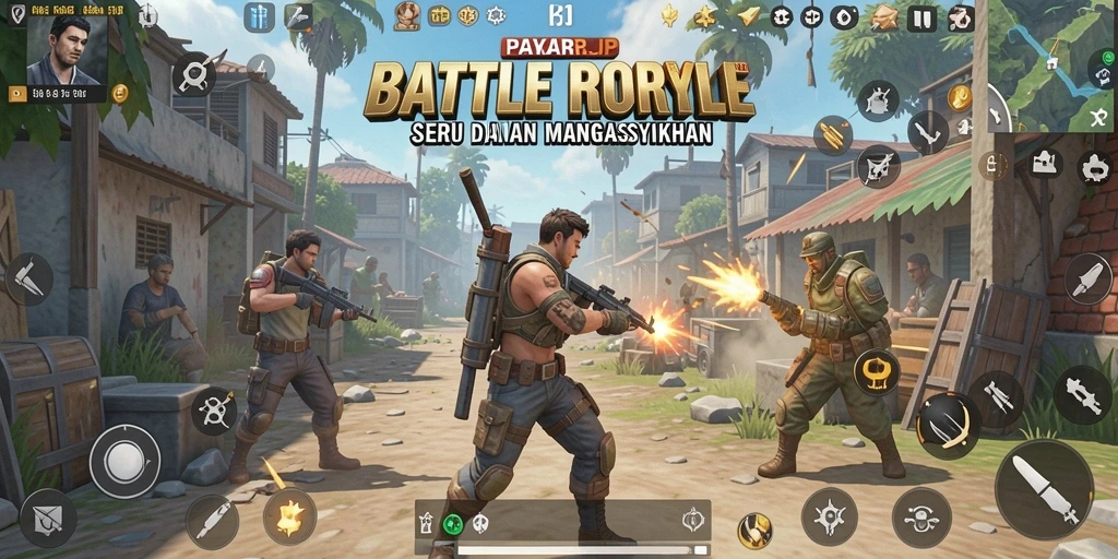Tampilan gameplay menarik dan kompetitif PAKARJP dalam pertarungan Battle Royale.