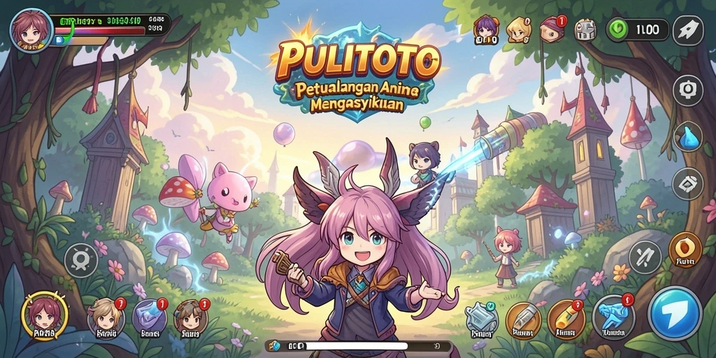 Screenshot PULITOTO menampilkan karakter utama dalam petualangan seru.