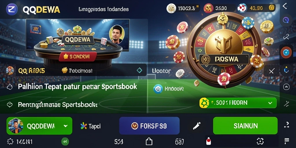 Tampilan menyenangkan dari gameplay taruhan olahraga di QQDEWA.
