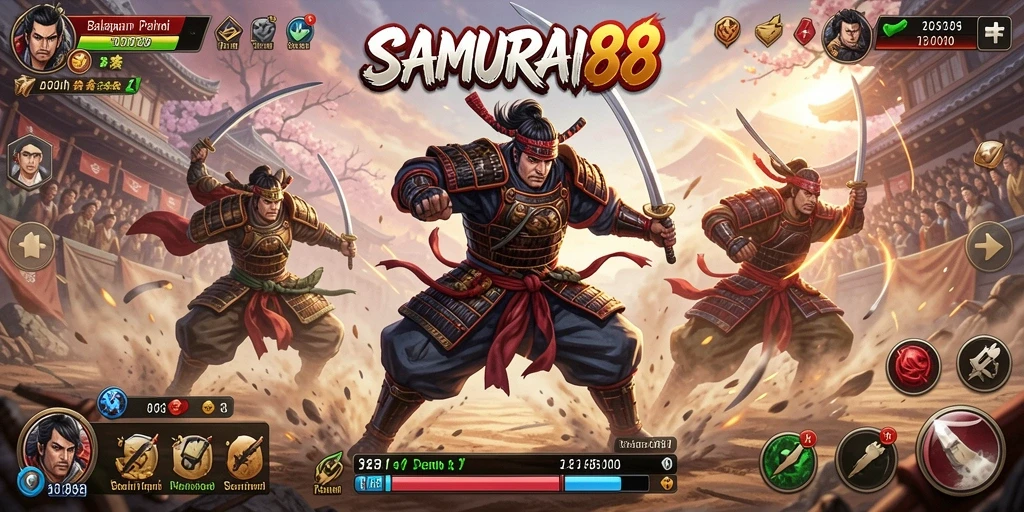 Gameplay balapan seru di SAMURAI88 dengan grafis menawan.