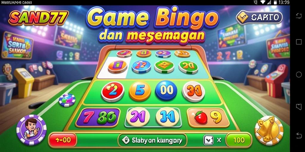 Tampilan gameplay Bingo yang seru dan interaktif di SAND77.