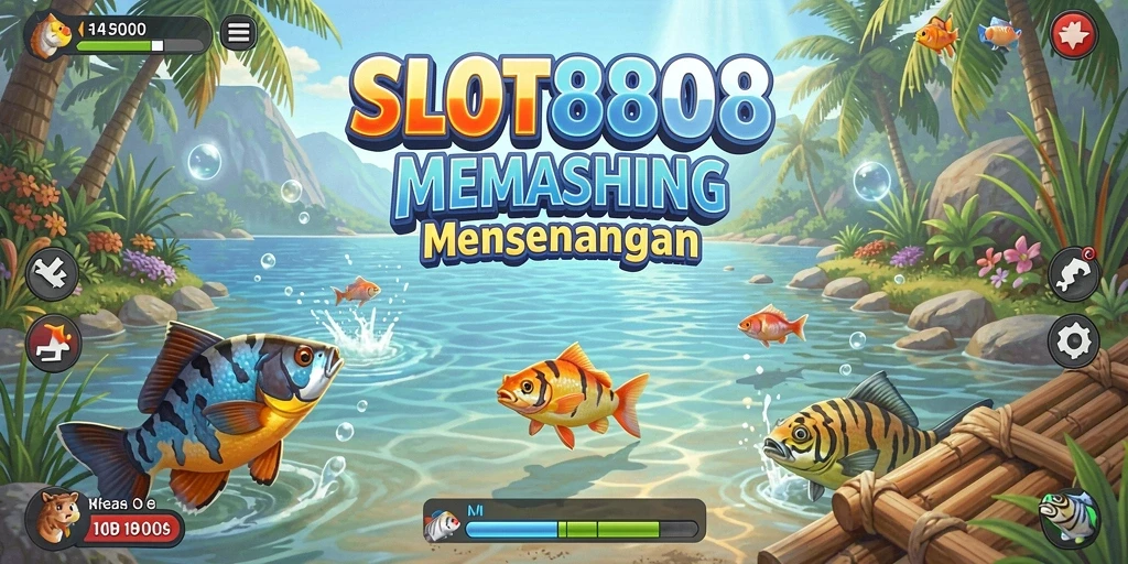 Screenshot utama SLOT8808 menampilkan aksi memancing yang seru dan grafis menawan.