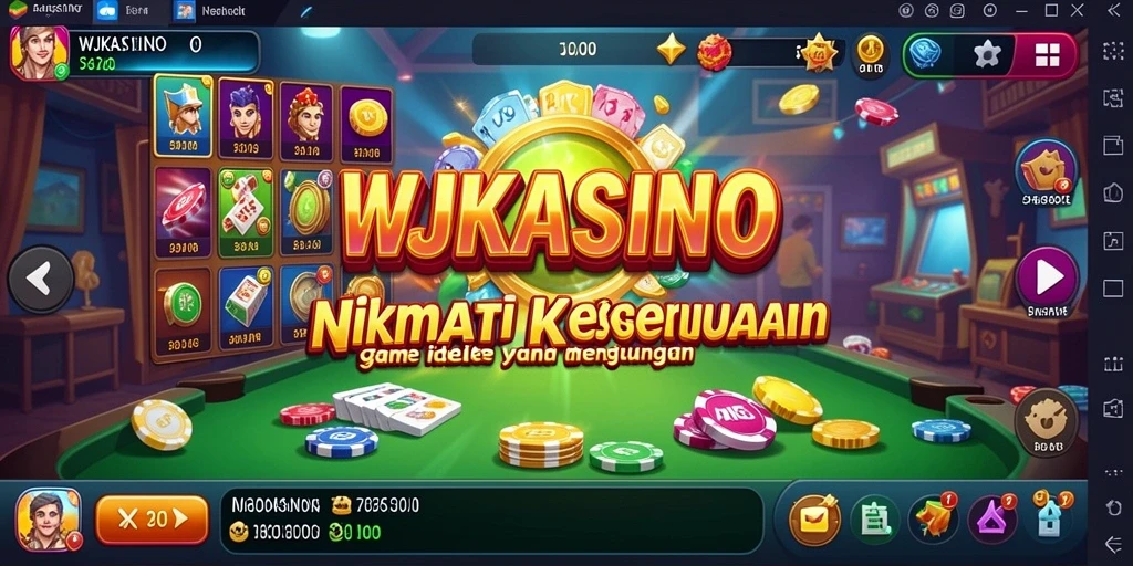 Tangkapan layar gameplay WJKASINO menampilkan mesin slot yang menarik dan interaksi pengguna.