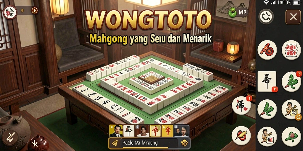 Tampilan gameplay menegangkan dalam permainan Mahjong WONGTOTO.